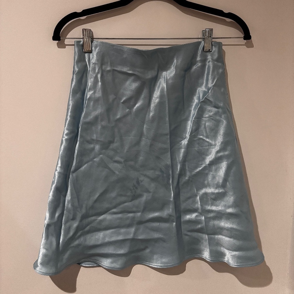 Small Babaton Light Blue Slip skirt